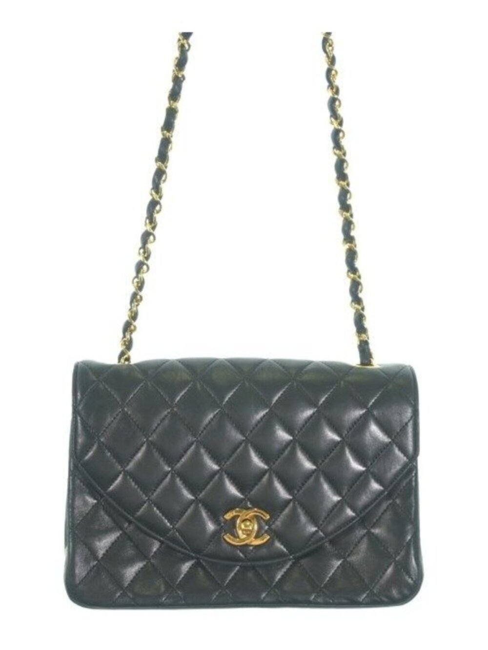 Chanel Quilted Chain Shoulder Bag CC Logo Lambskin